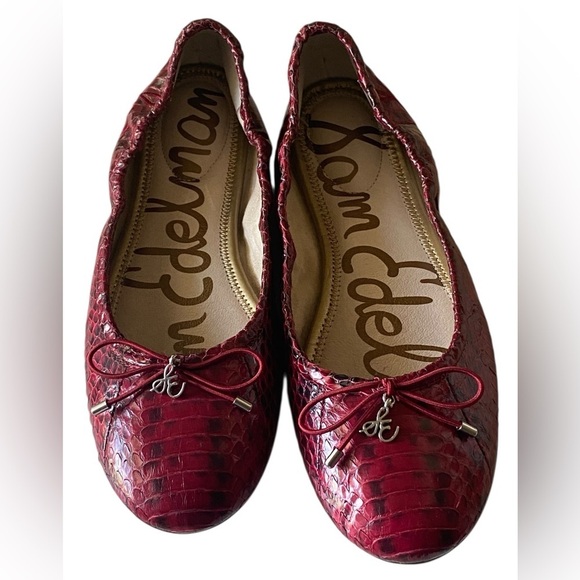 Sam Edelman Snakeskin Flexible Ballet FELICIA 1/4” Flat Heel Women’s Size 6M - Picture 7 of 15